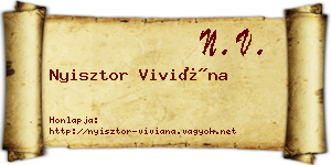 Nyisztor Viviána névjegykártya